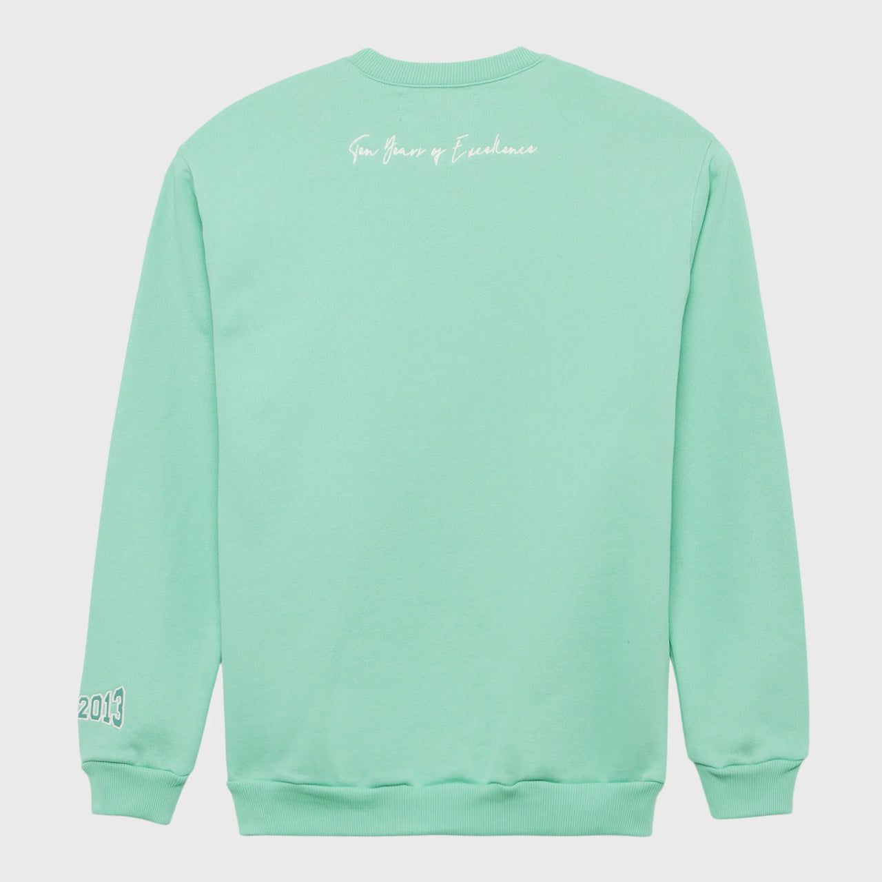 HOMME FEMME EMBROIDERED GLOBAL LOGO CREWNECK GREEN