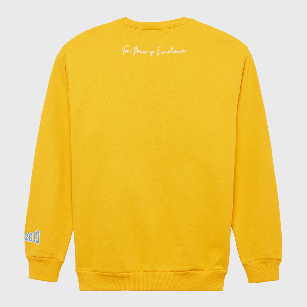 HOMME FEMME EMBROIDERED GLOBAL LOGO CREWNECK ORANGE