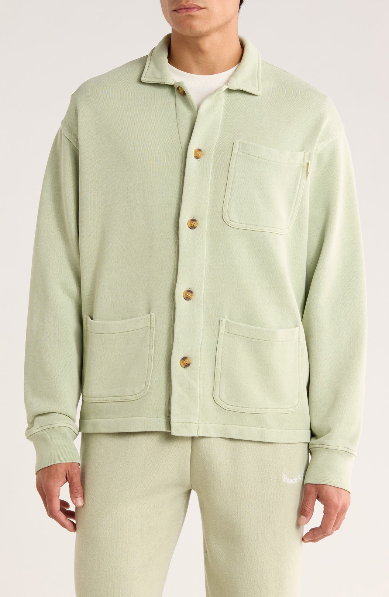 MOPQ Museum of Peace & Quiet -Wordmark Chore Coat (Sage)