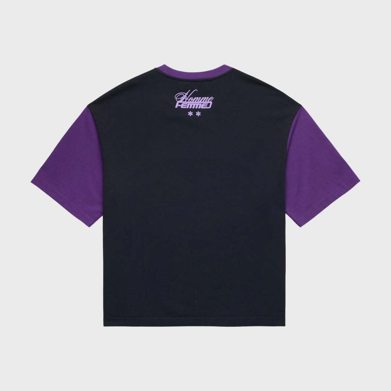 HOMME FEMME DESTROYED MAISON TEE BLACK/PURPLE