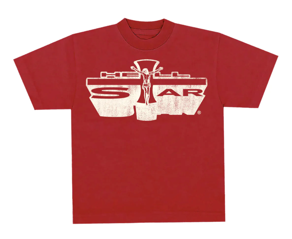 HELLSTAR JESUS EMBLEM TEE RED