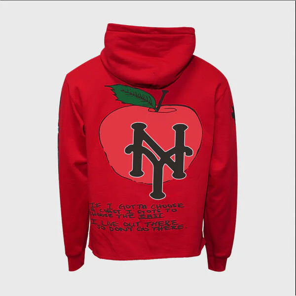 HOMME FEMME CALI TO NYC HOODIE RED