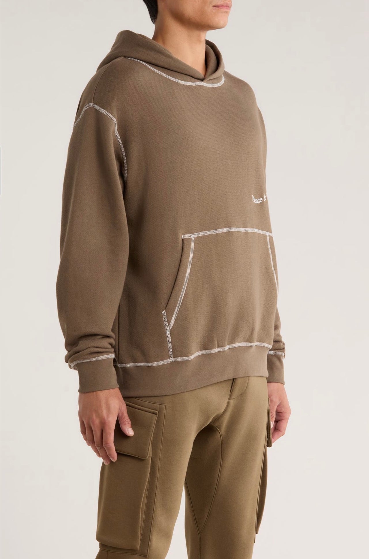 MOPQ Museum of Peace & Quiet Wordmark Reverse Stitch Hoodie
