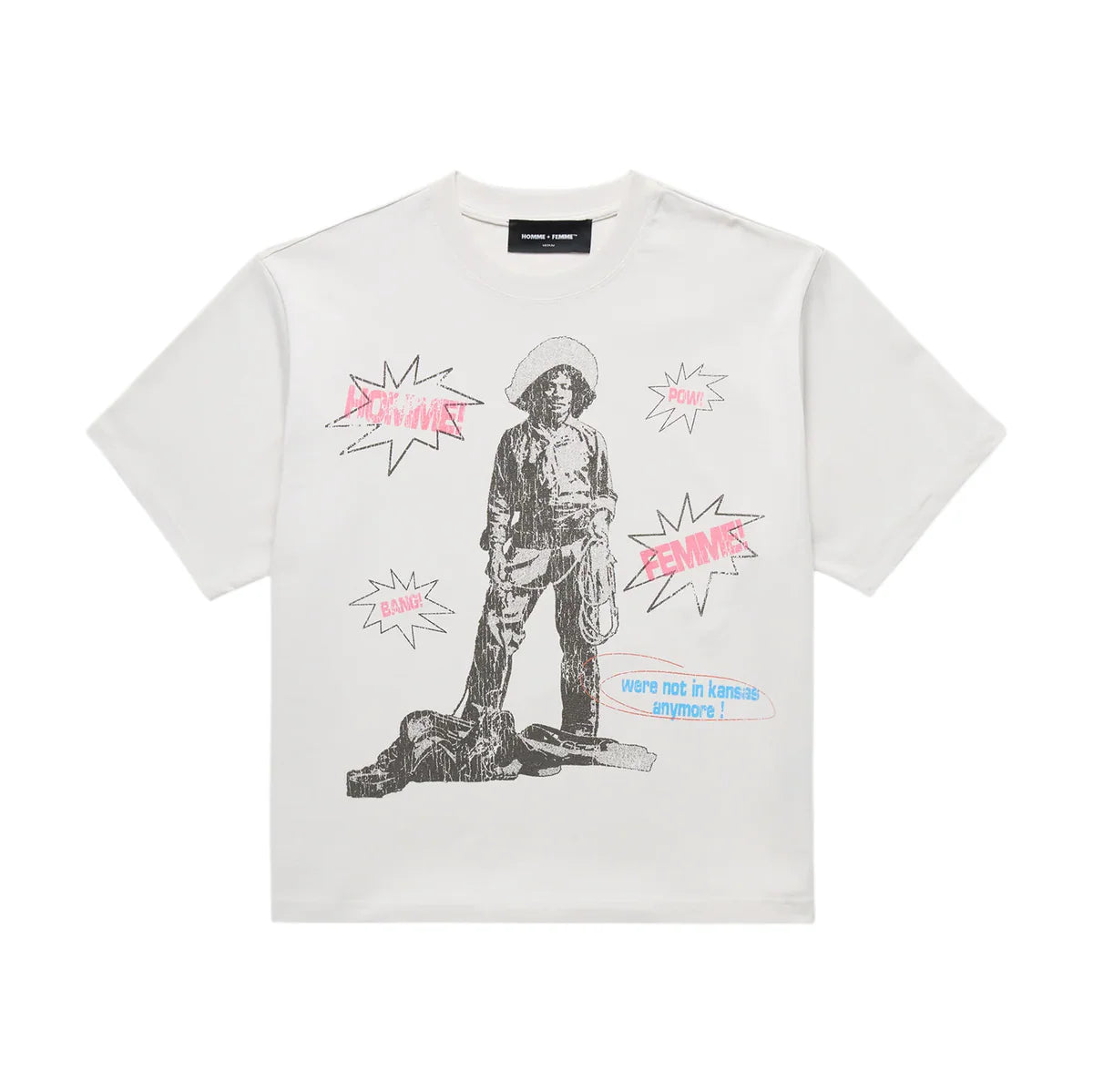 Homme + Femme Top Gun Cropped Tee White