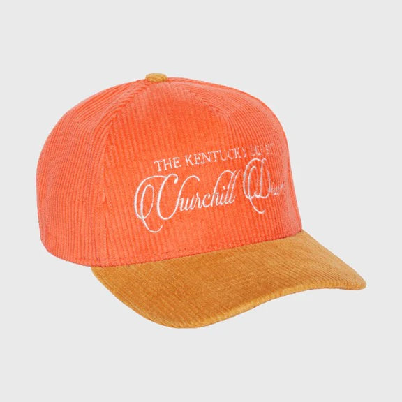 HOMME FEMME CHURCHILL DOWNS CORDUROY HAT ORANGE