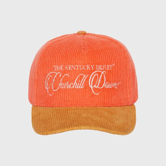 HOMME FEMME CHURCHILL DOWNS CORDUROY HAT ORANGE