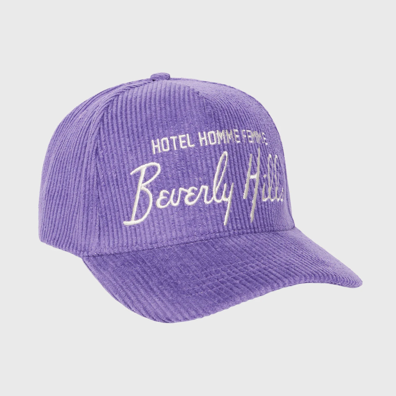 HOMME FEMME HOMME HOTEL CORDUROY HAT PURPLE ANS CREAM