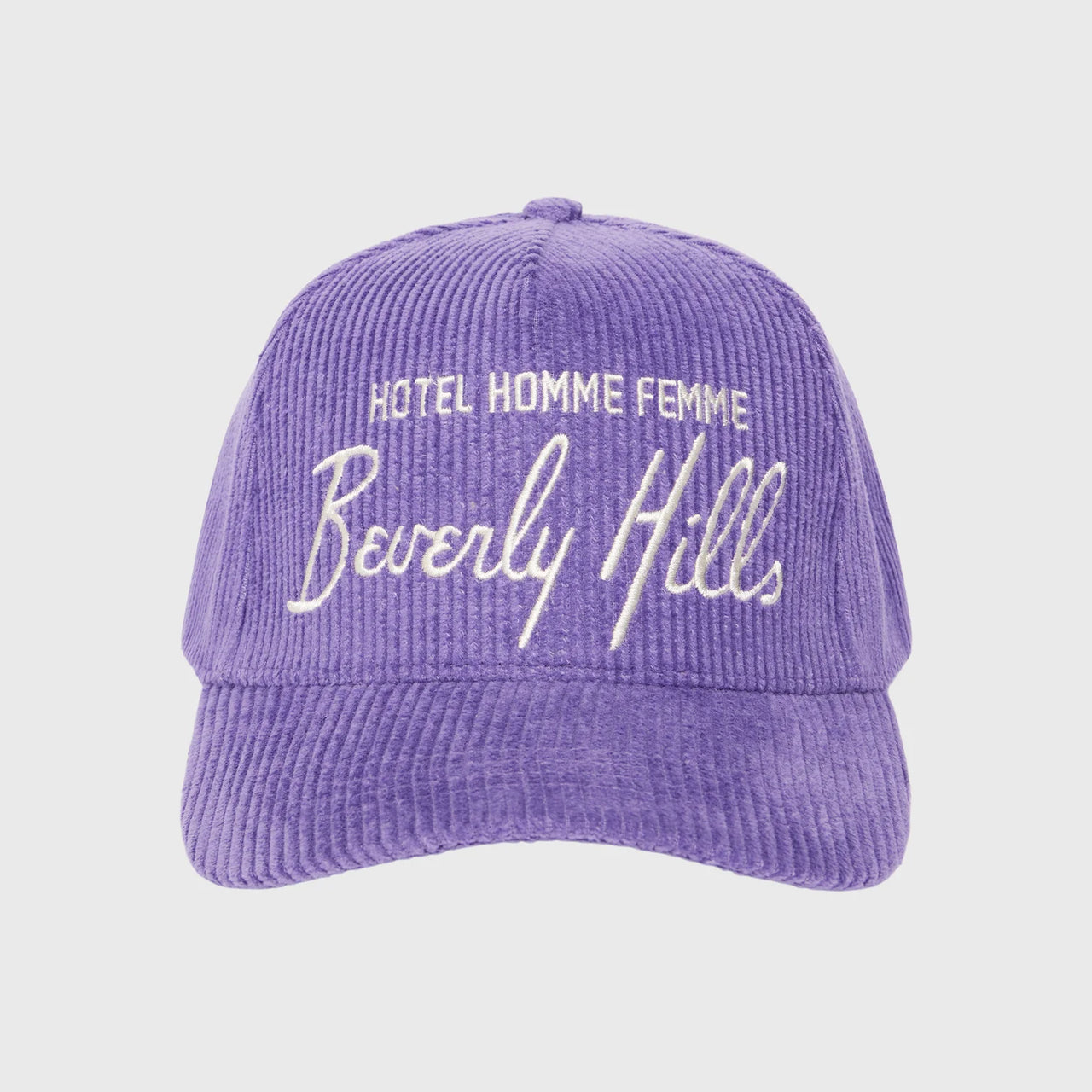 HOMME FEMME HOMME HOTEL CORDUROY HAT PURPLE ANS CREAM