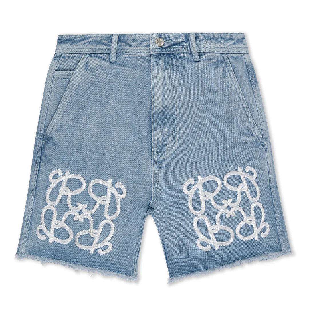 RIPNDIP RANAGRAM DENIM SHORTS (MEDIUM WASH)