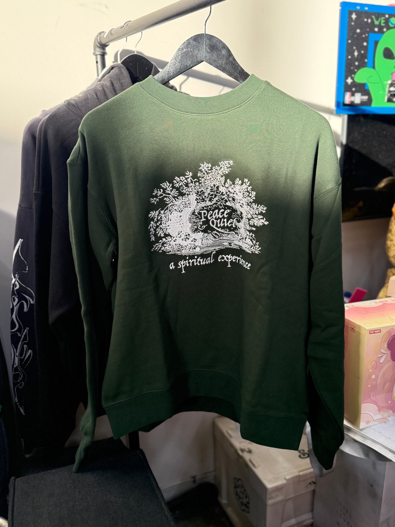 MOPQ Museum of Peace & Quiet -Spiritual Experience Crewneck Sweatshirt (Forest)