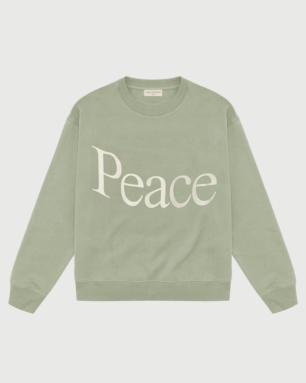 MOPQ Museum of Peace & Quiet - Jumbo Wordmark Crewneck (Sage)