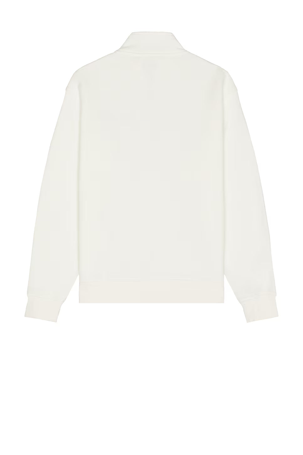 MOPQ Museum of Peace & Quiet - Wordmark Quarter Zip Up Sweater White