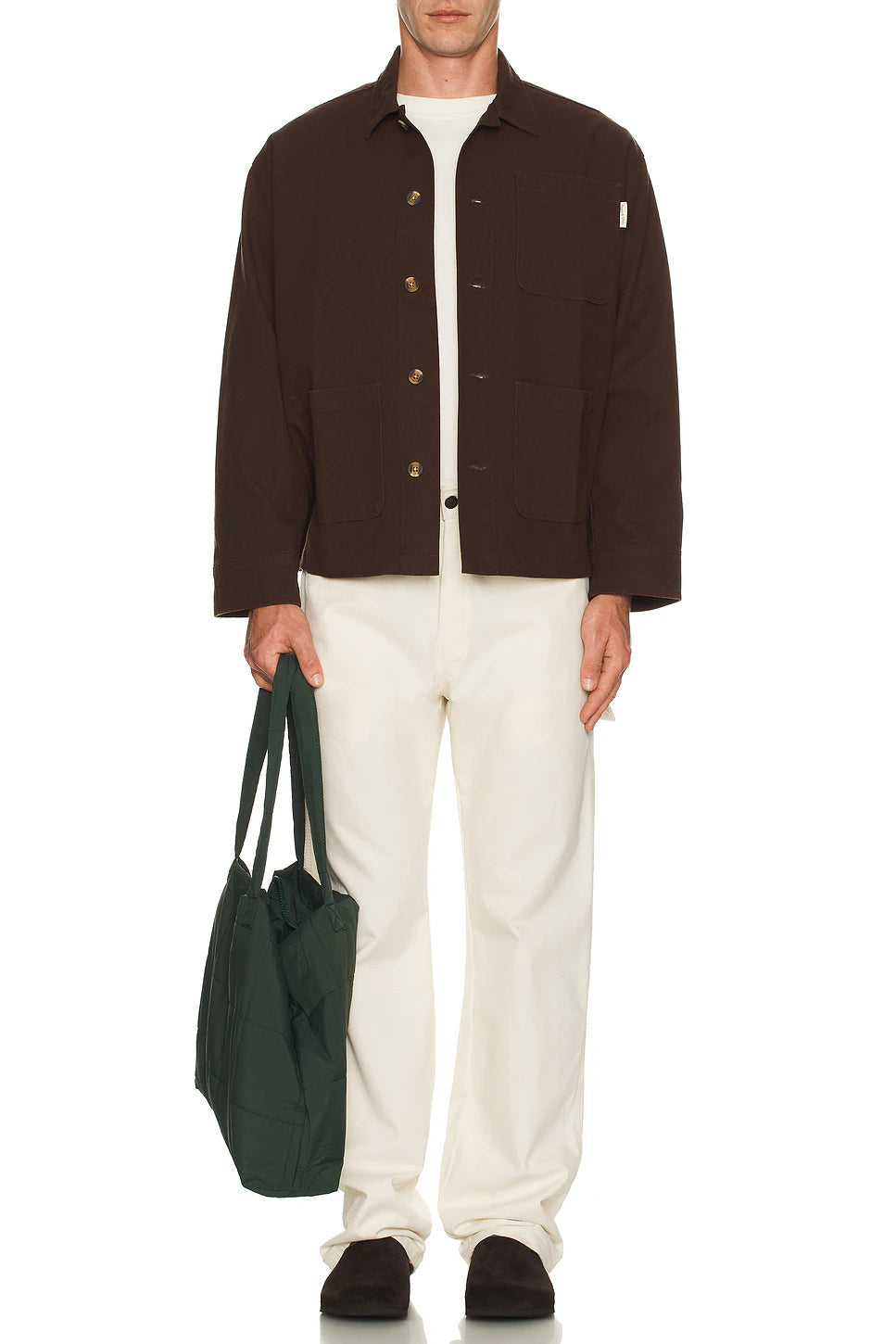 MOPQ Museum of Peace & Quiet -Wordmark Chore Coat (Brown)
