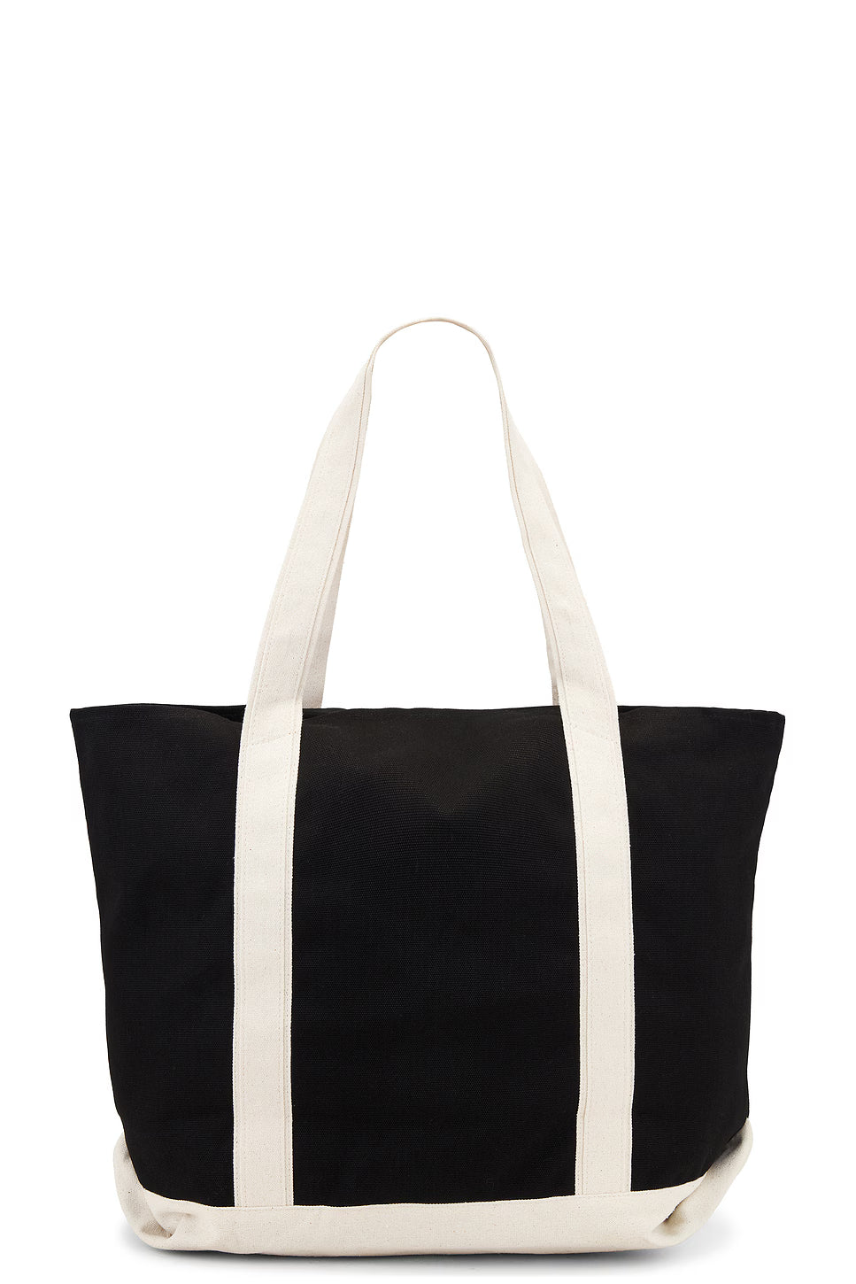 MOPQ Museum of Peace & Quiet - Classic Wordmark Boat Tote Bag Black/Natural