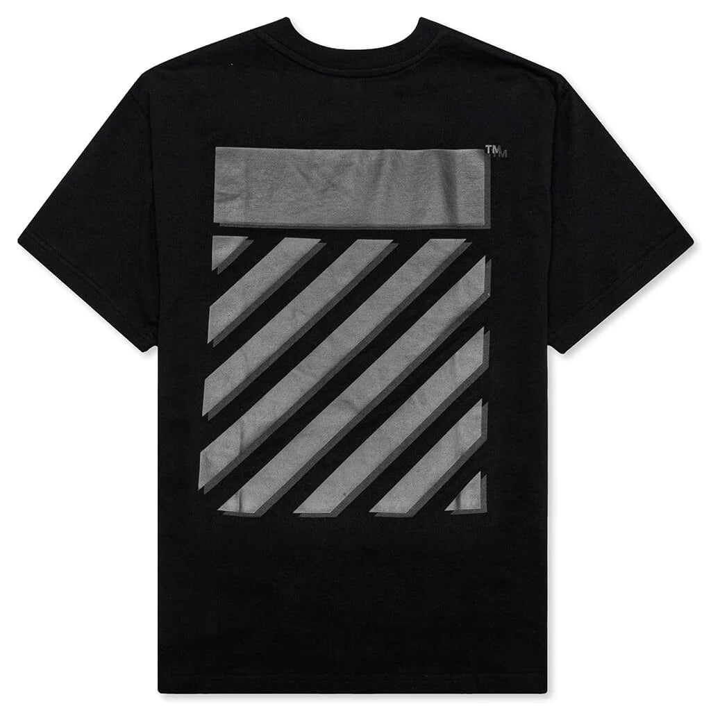 OFF-WHITE C/O VIRGIL ABLOH DIAG TAB SLIM S/S TEE - BLACK/BLACK