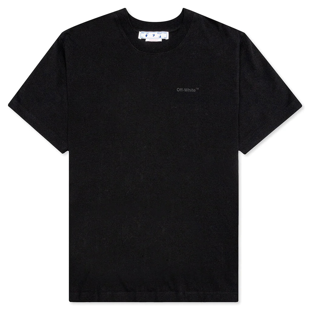 OFF-WHITE C/O VIRGIL ABLOH DIAG TAB SLIM S/S TEE - BLACK/BLACK