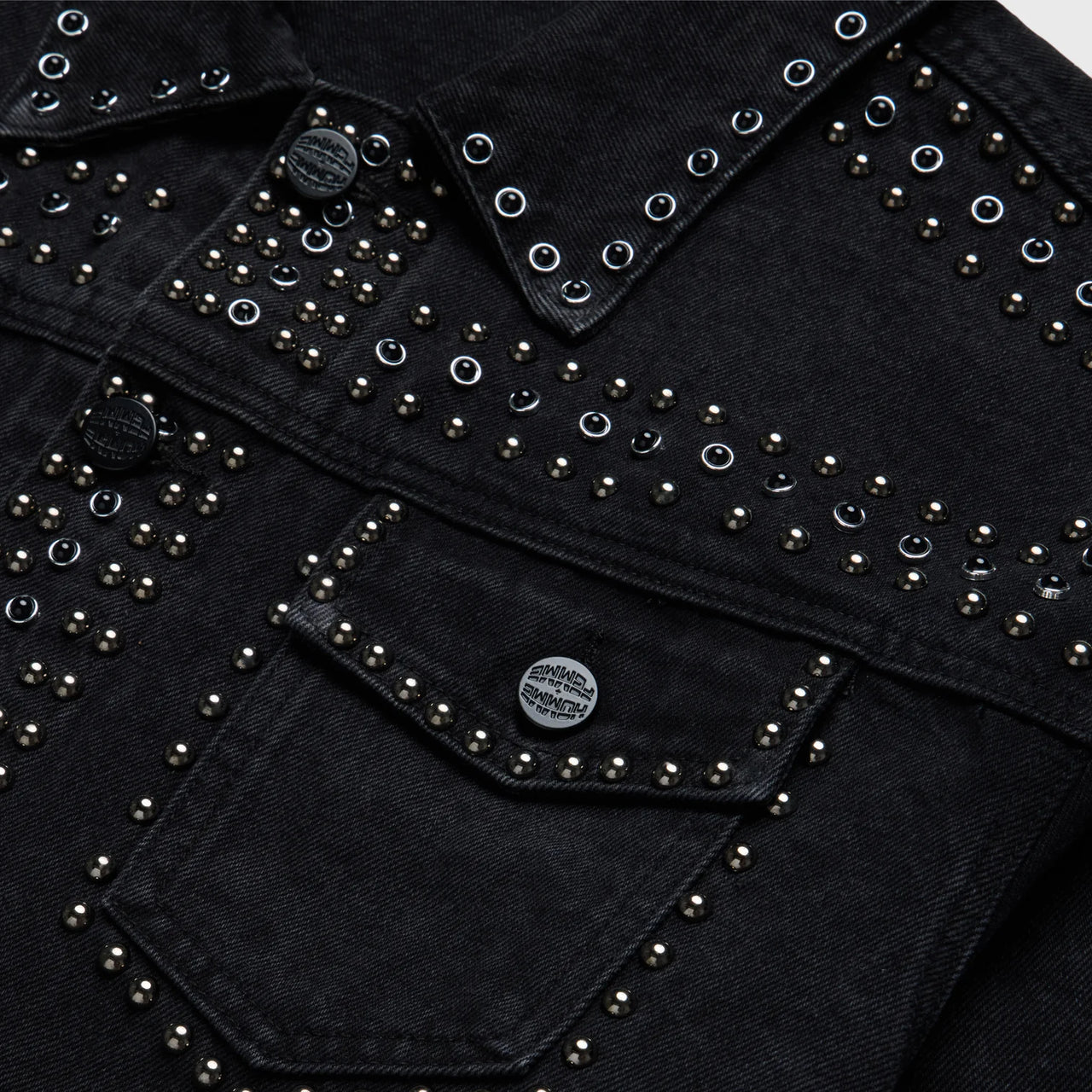 HOMME FEMME Ornament Denim Jacket Black