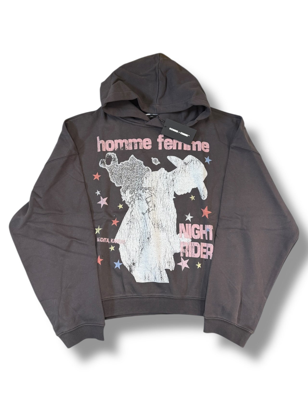 HOMME FEMME NIGHT RIDER HOODIE - BLACK