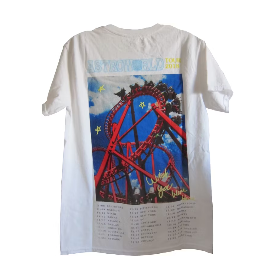 Travis Scott Roller Coaster Tee White