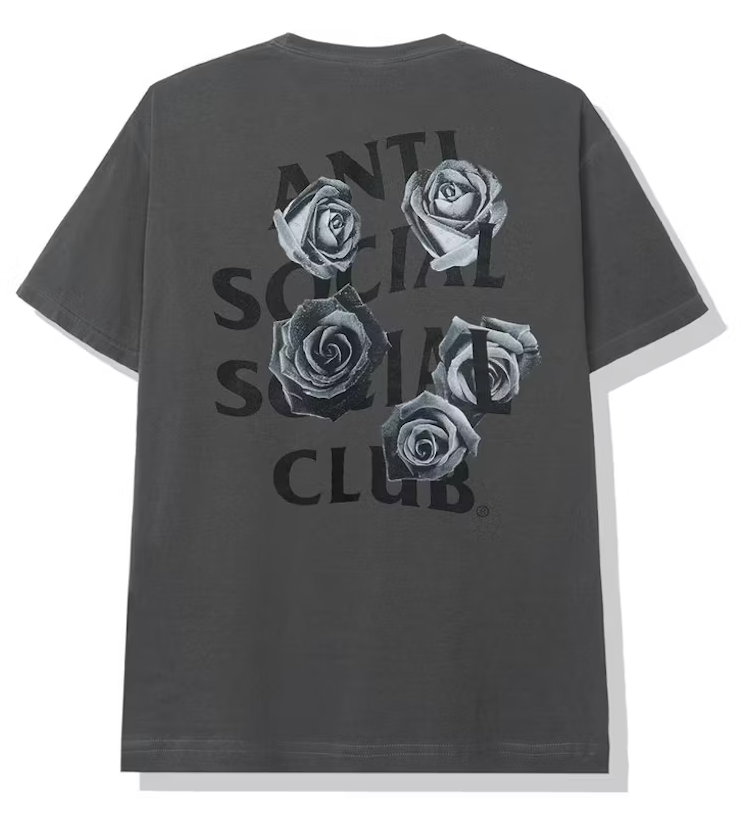 ASSC Anti Social Social Club Bat Emoji Tee -Grey