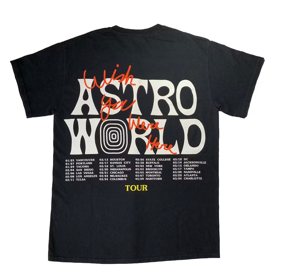 Travis Scott Astroworld Tour Wish You Were Here Tee