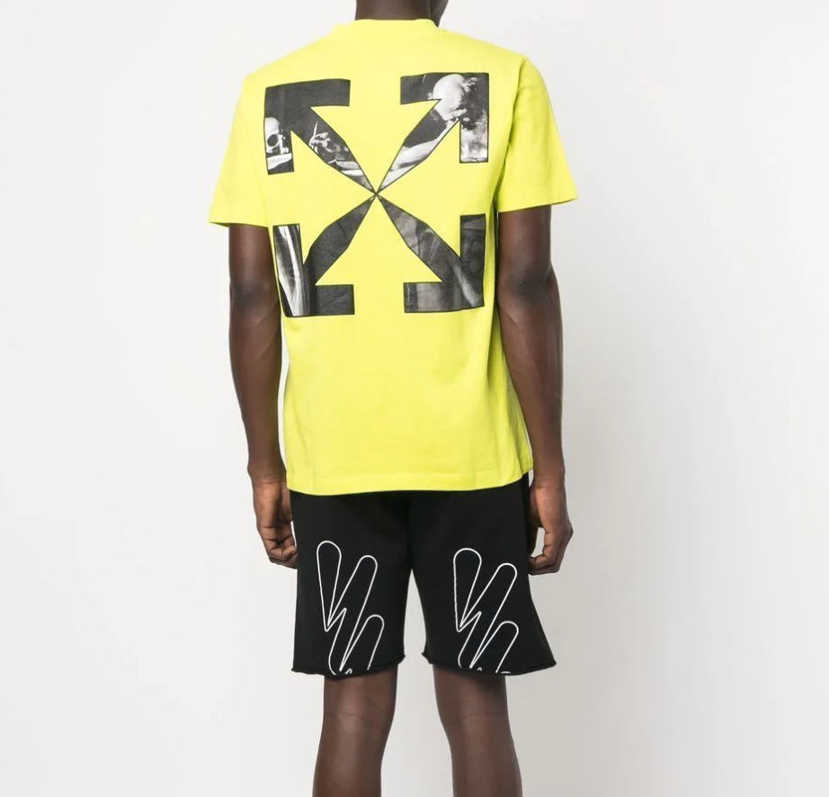 OFF-WHITE Caravag Arrow Slim Short Sleeve T-Shirt Lime