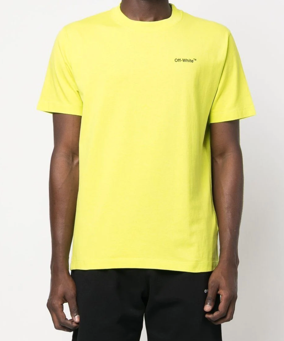 OFF-WHITE Caravag Arrow Slim Short Sleeve T-Shirt Lime