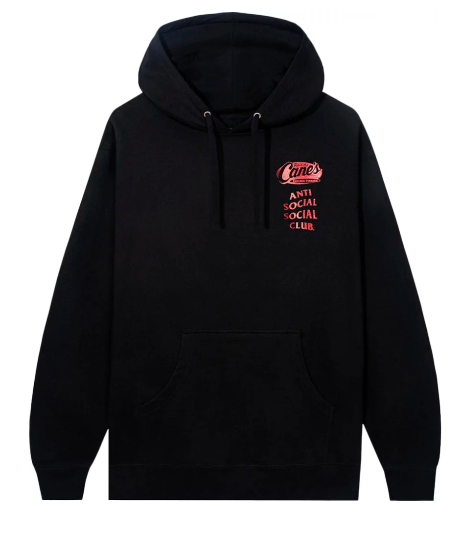 Anti Social Social Club x Raising Canes Shimmer Stack Hoodie 'Black'