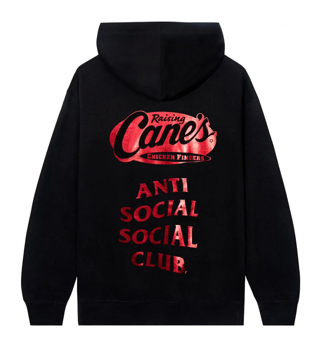 Anti Social Social Club x Raising Canes Shimmer Stack Hoodie 'Black'