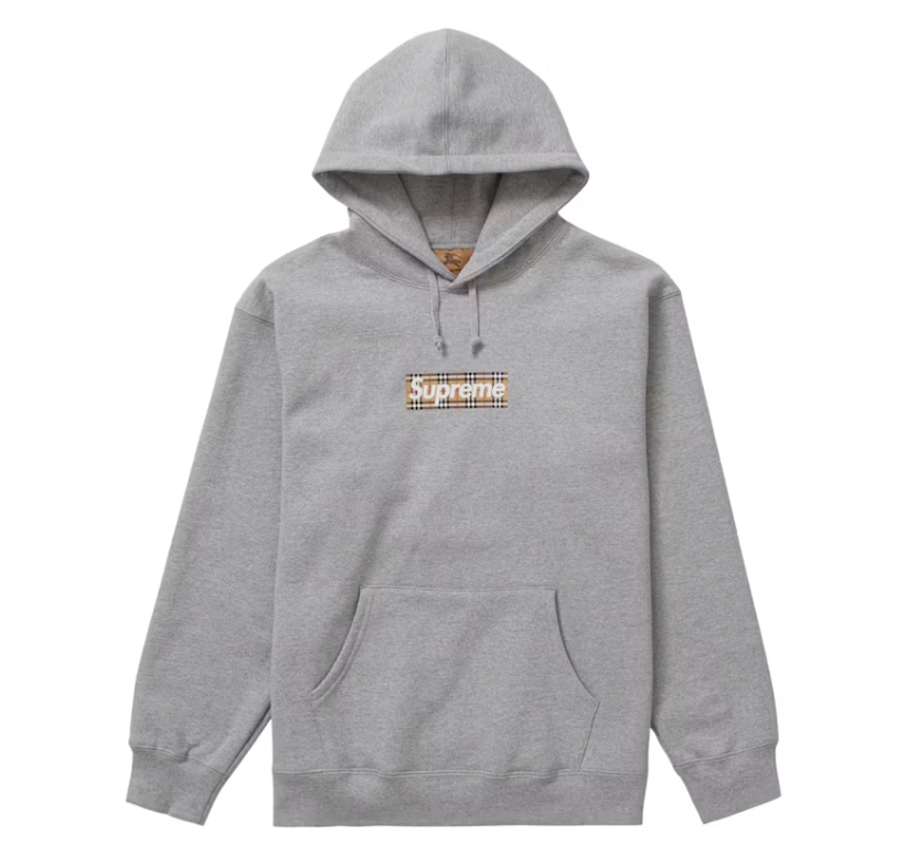 Supreme Burberry Box Logo Hooded Sweatshirt