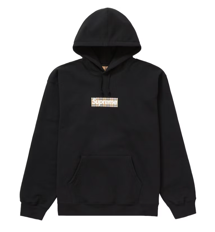 Supreme Burberry Box Logo Hooded Sweatshirt