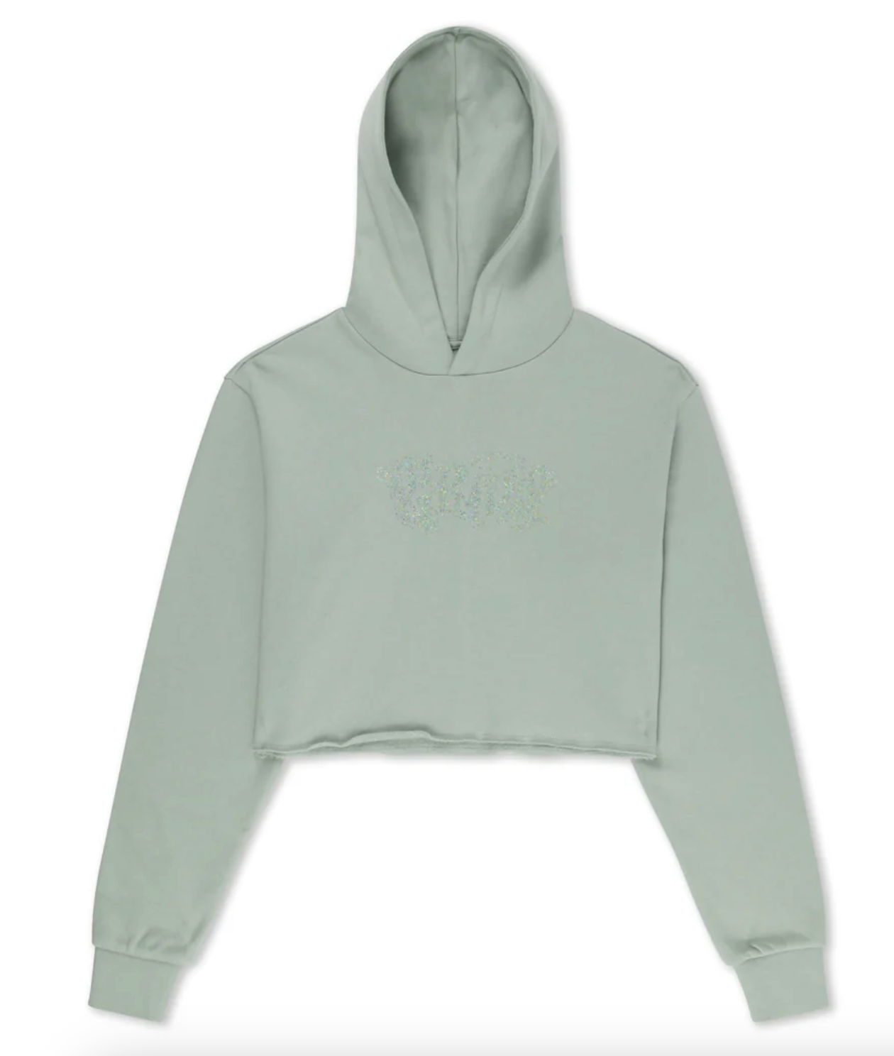 RIP N DIP - ANGELS CROPPED HOODIE (SAGE GREY)