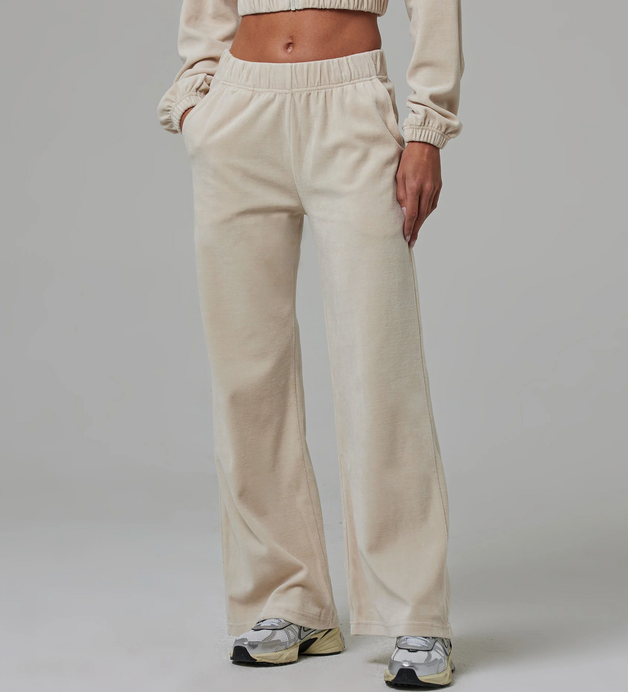 TALENTLESS - Women's Elastic Waist Band Pants (Bone)