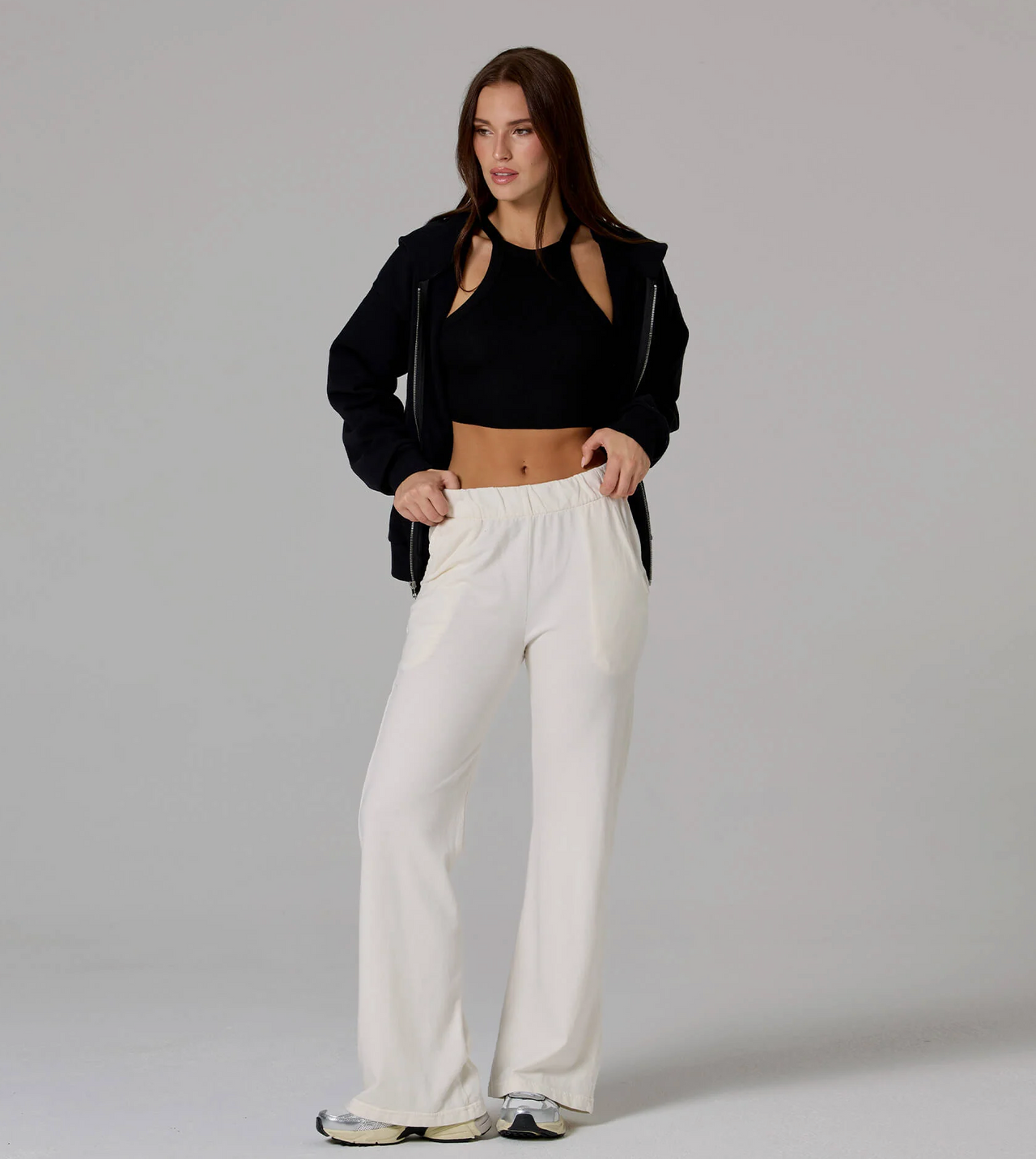 TALENTLESS - Women's Lightweight French Terry Lounge Pants (ECRU)
