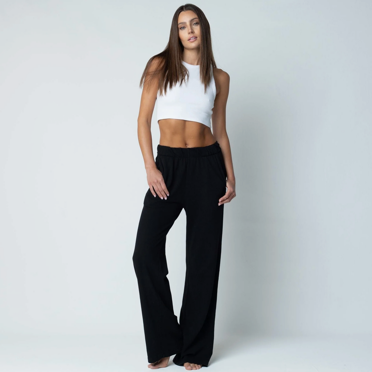 TALENTLESS - Women's Lightweight French Terry Lounge Pants (Pitch Black)