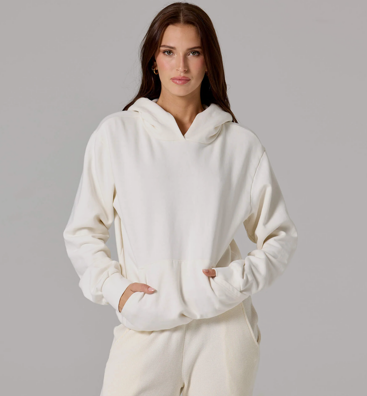 TALENTLESS - WOMENS SIMPLE LIGHTWEIGHT HOODIE (ECRU)