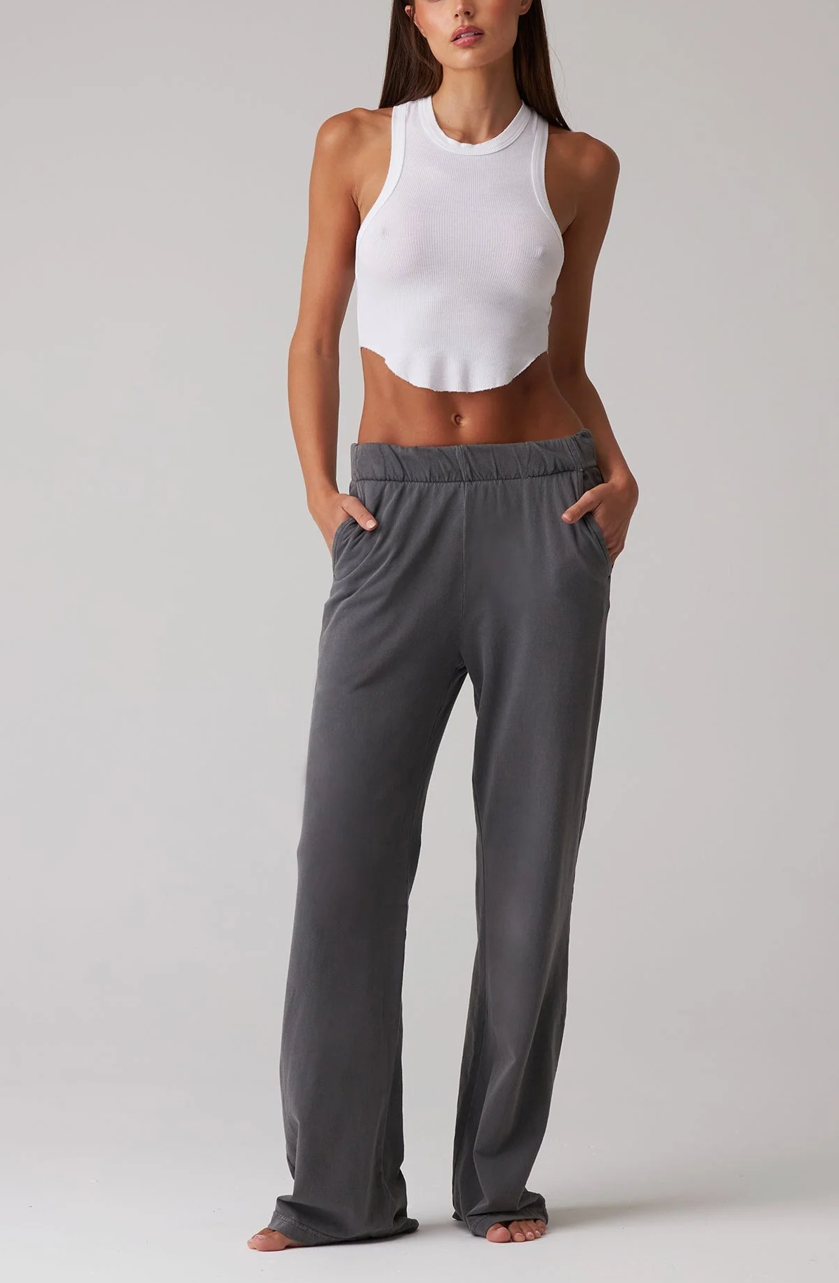 TALENTLESS - Women's Lightweight French Terry Lounge Pants (Steel Gray)