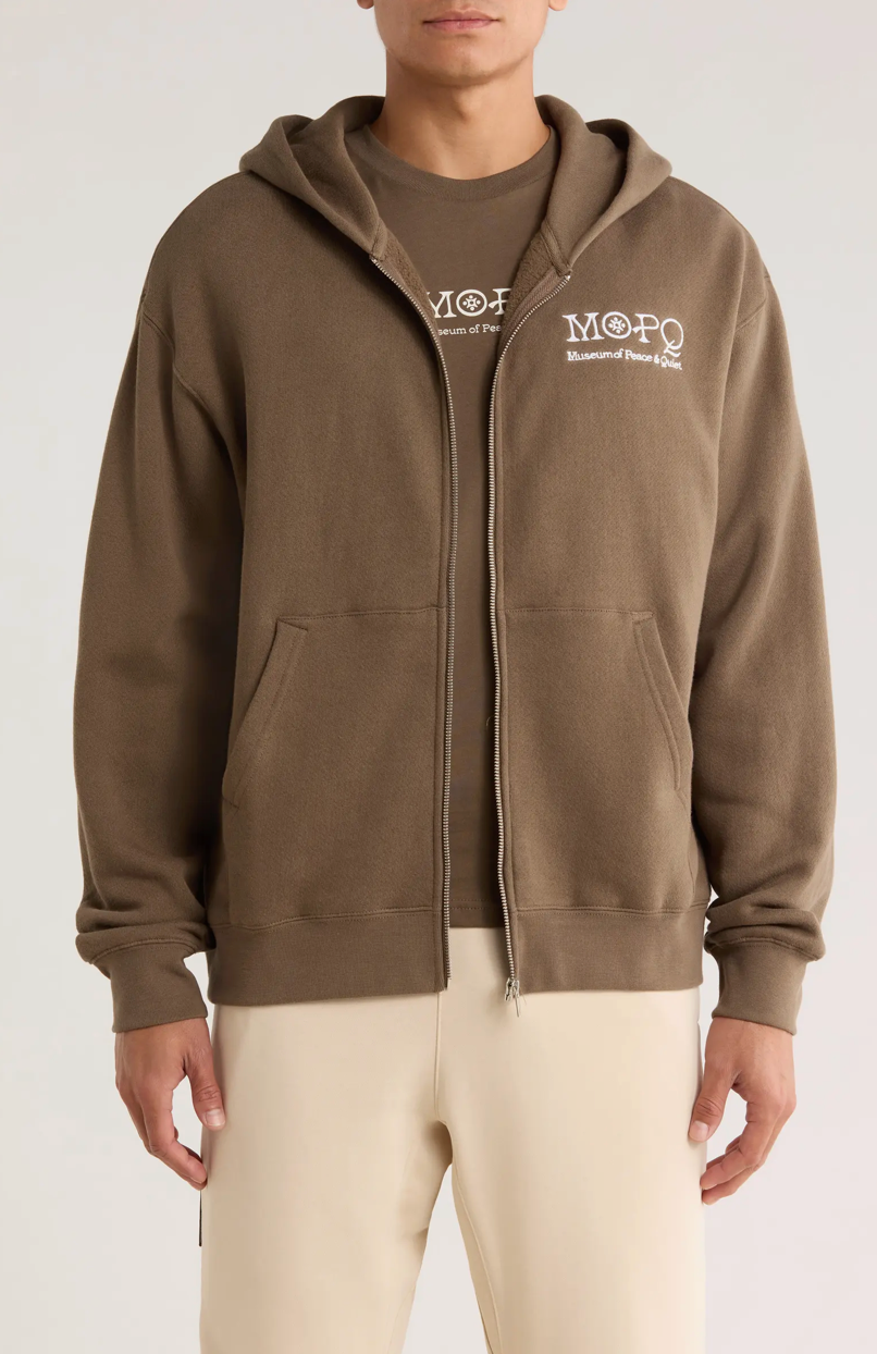 Museum of Peace & Quiet - Southwest Cotton Fleece Zip Hoodie (Brown)