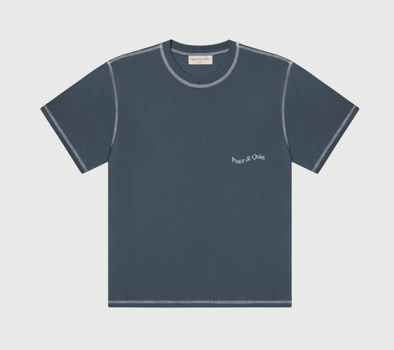 Museum of Peace & Quiet - Wordmark Reverse Stitched Tee (Slate)