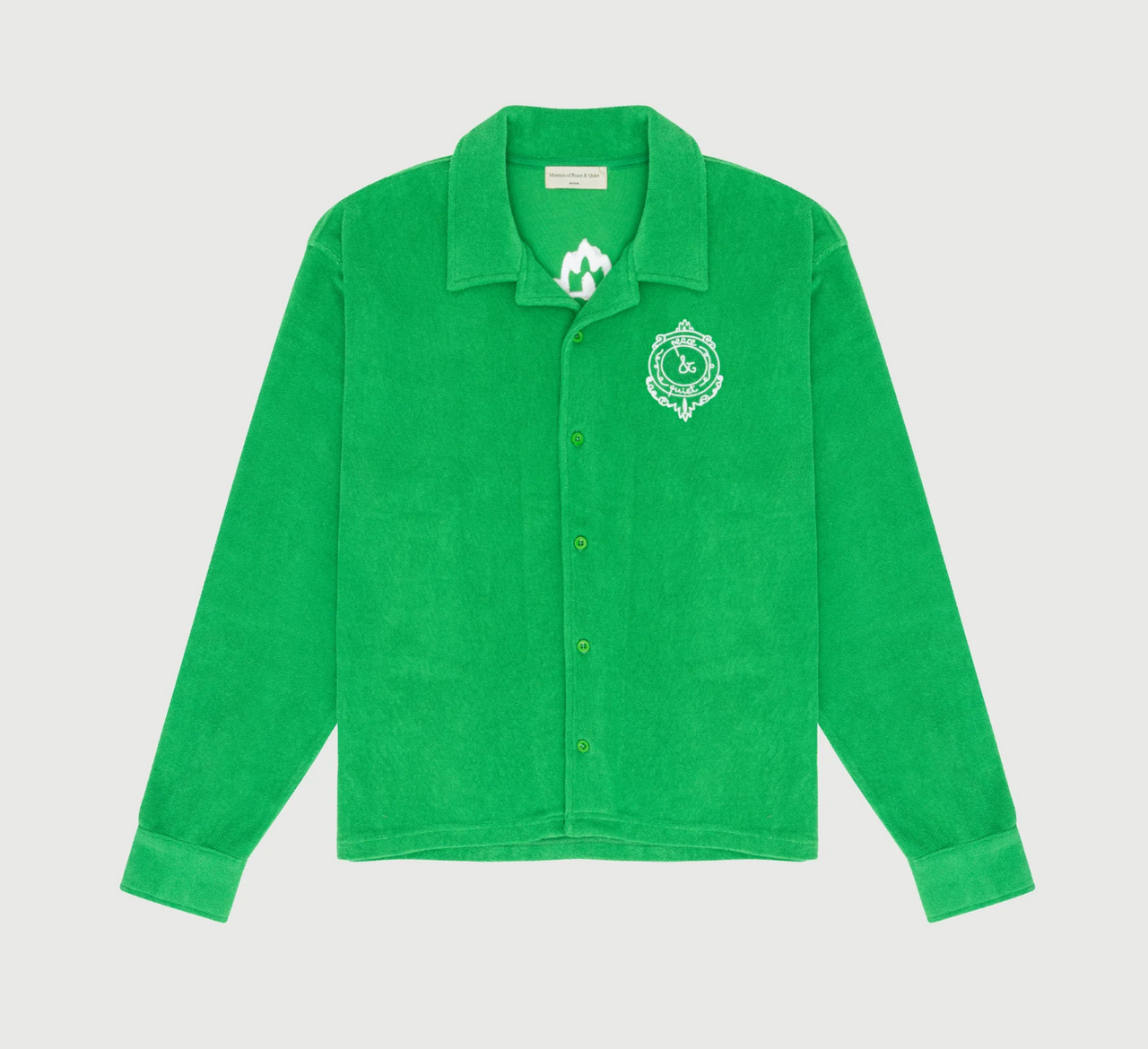 Museum of Peace & Quiet - PQ Seal Terry Cloth Button Up (Kelly)