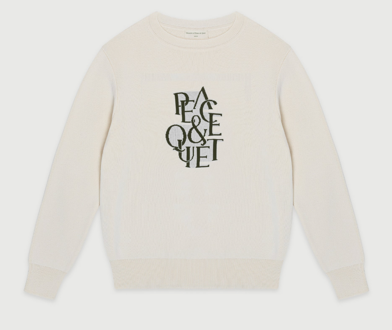 Museum of Peace & Quiet - Serif Jacquard Sweater (Bone)