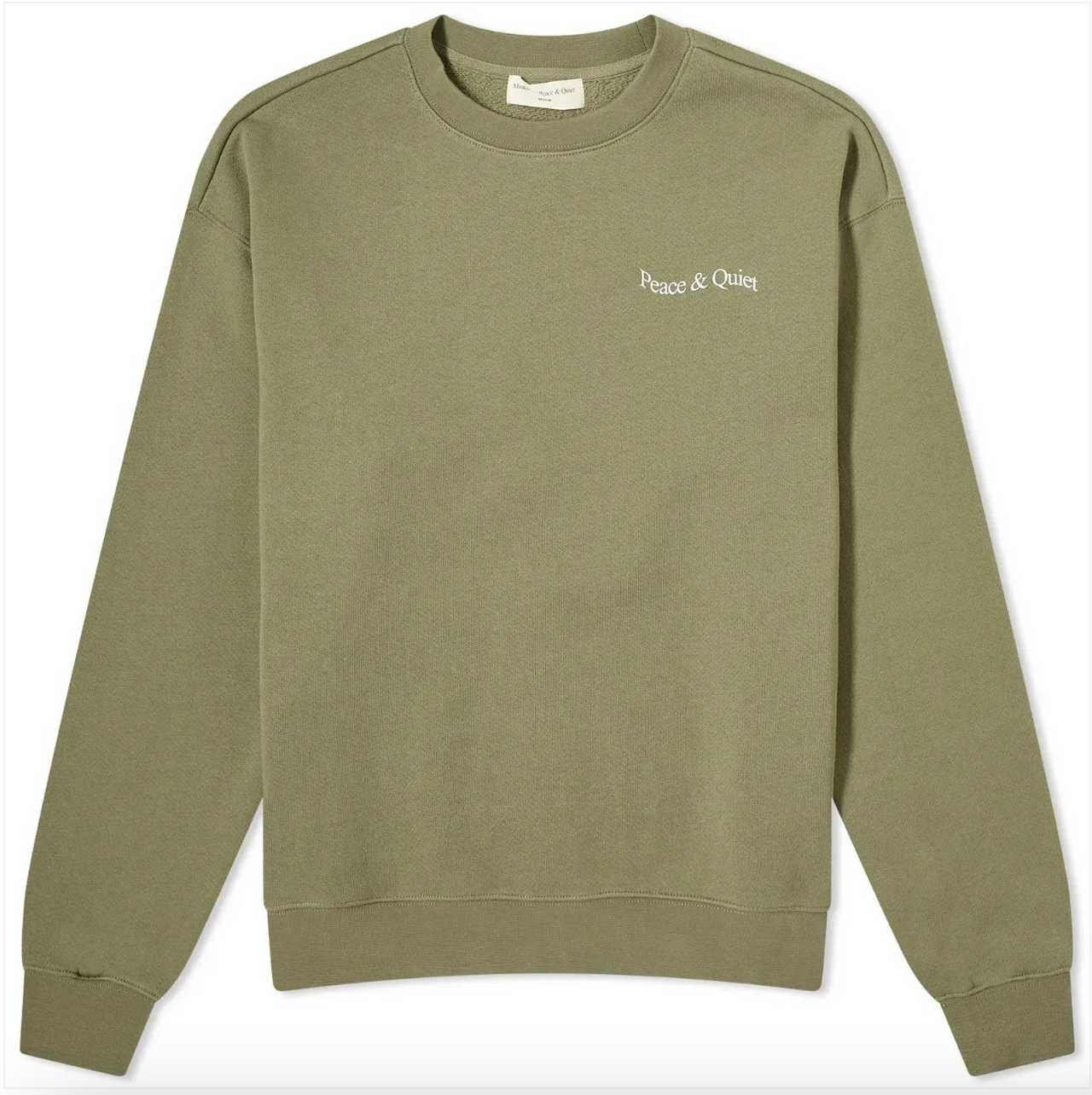 Museum of Peace & Quiet - Wordmark Crewneck (Olive)