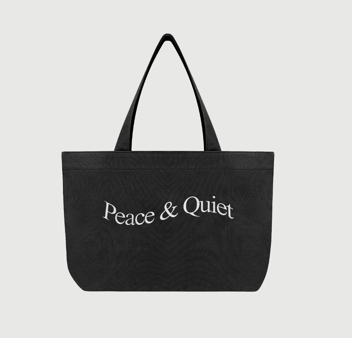 MOPQ MUSEUM OF PEACE & QUIET Wordmark Tote (Black )