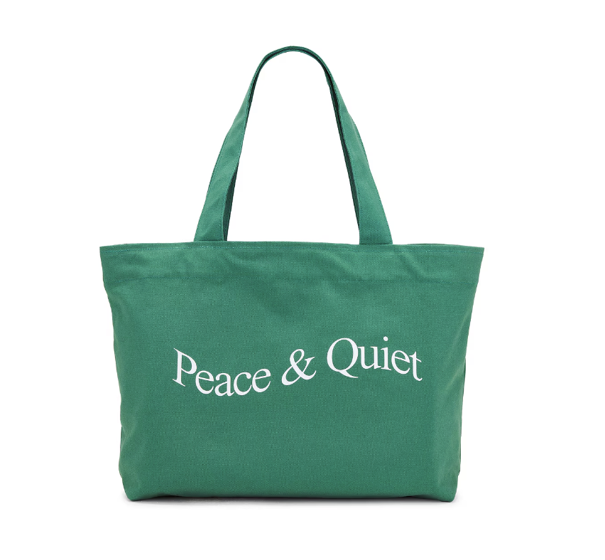 MOPQ MUSEUM OF PEACE & QUIET Wordmark Tote (FOREST)