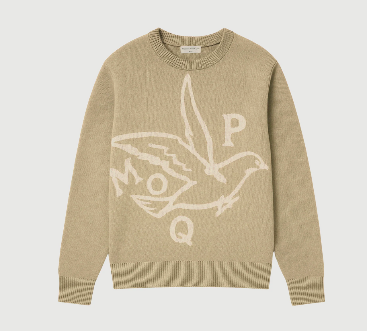 MOPQ Museum of Peace & Quiet -Flock Knit Sweater Tan