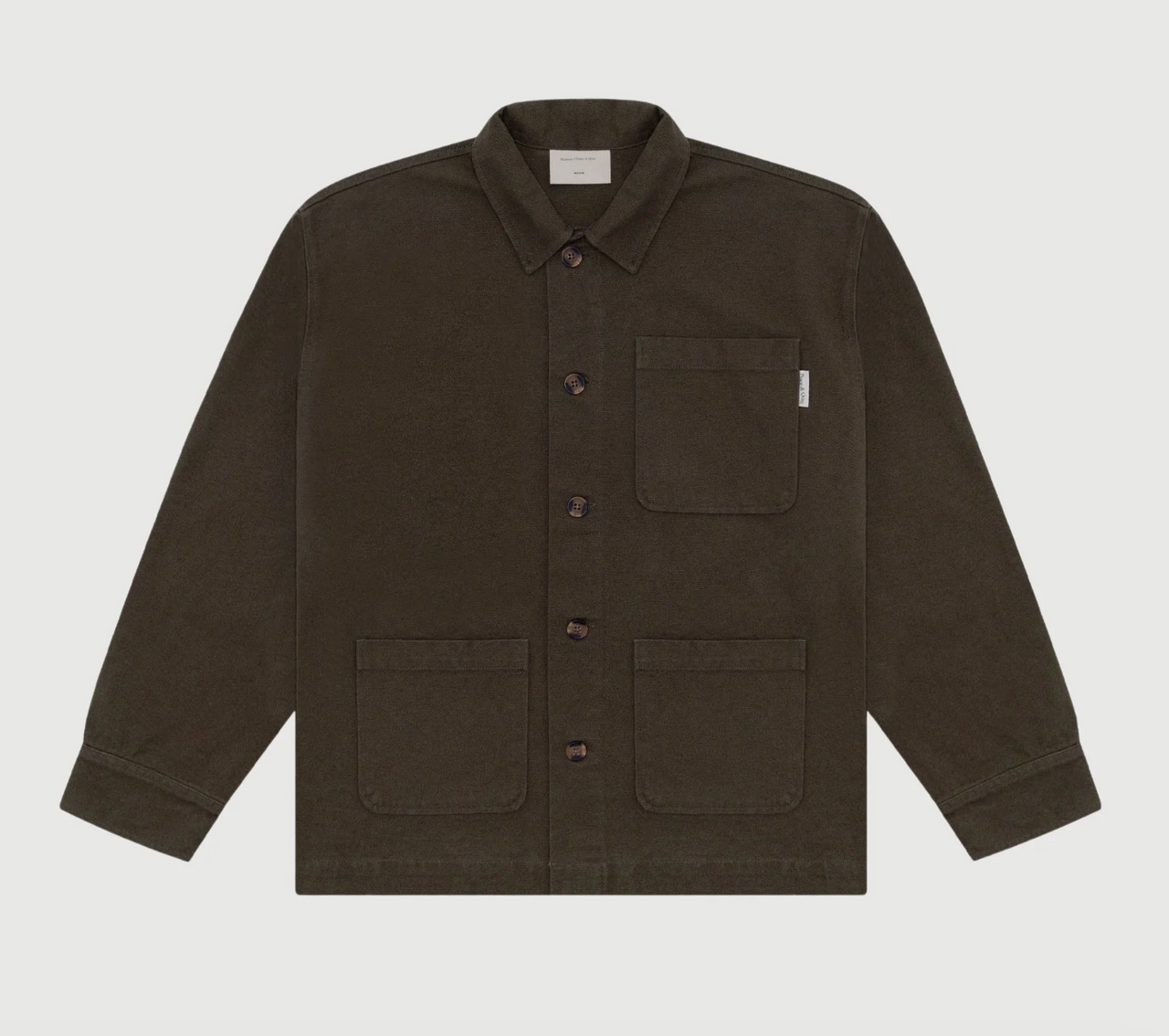 MOPQ Museum of Peace & Quiet -Wordmark Chore Coat (Brown)