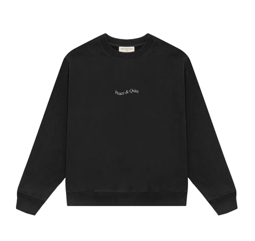 MOPQ Museum of Peace & Quiet - Wordmark Crewneck (Black)