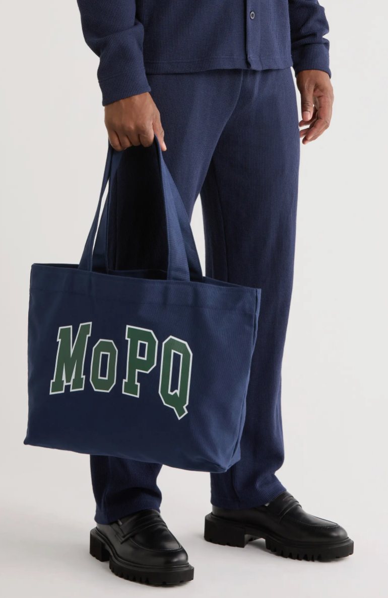 MOPQ MUSEUM OF PEACE & QUIET University Tote Navy