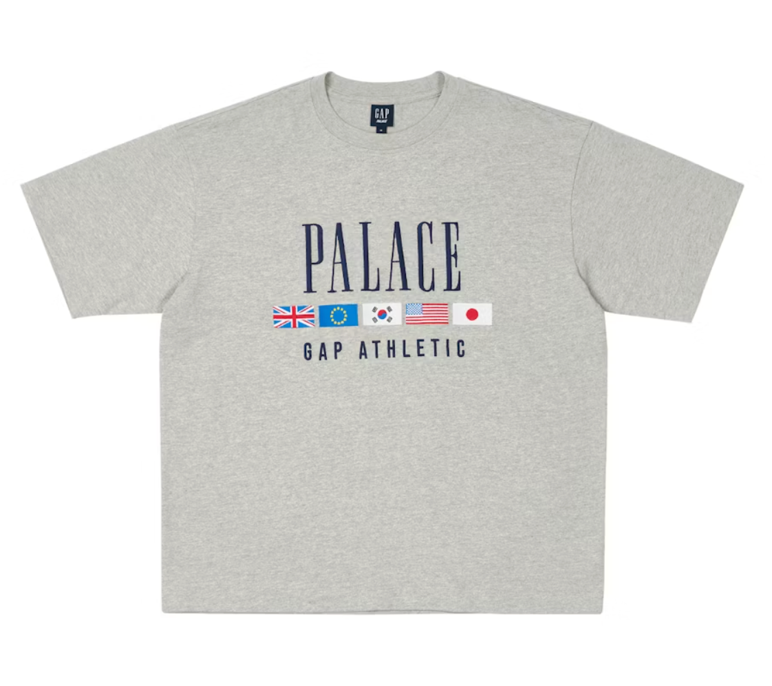 PALACE GAP HEAVY JERSEY T-SHIRT GREY