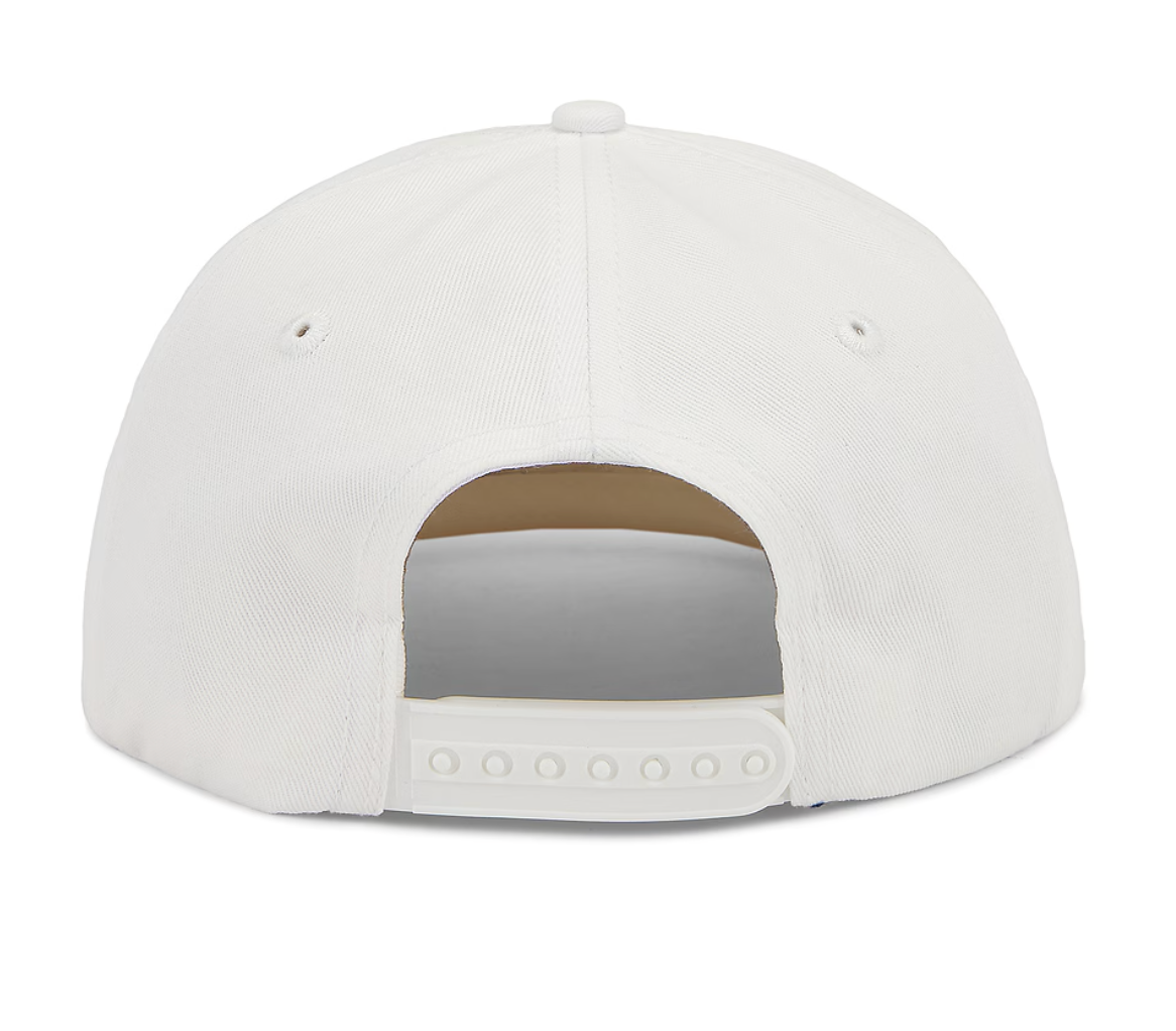 MOPQ Museum of Peace and Quiet Wordmark 5 Panel Hat -WHITE